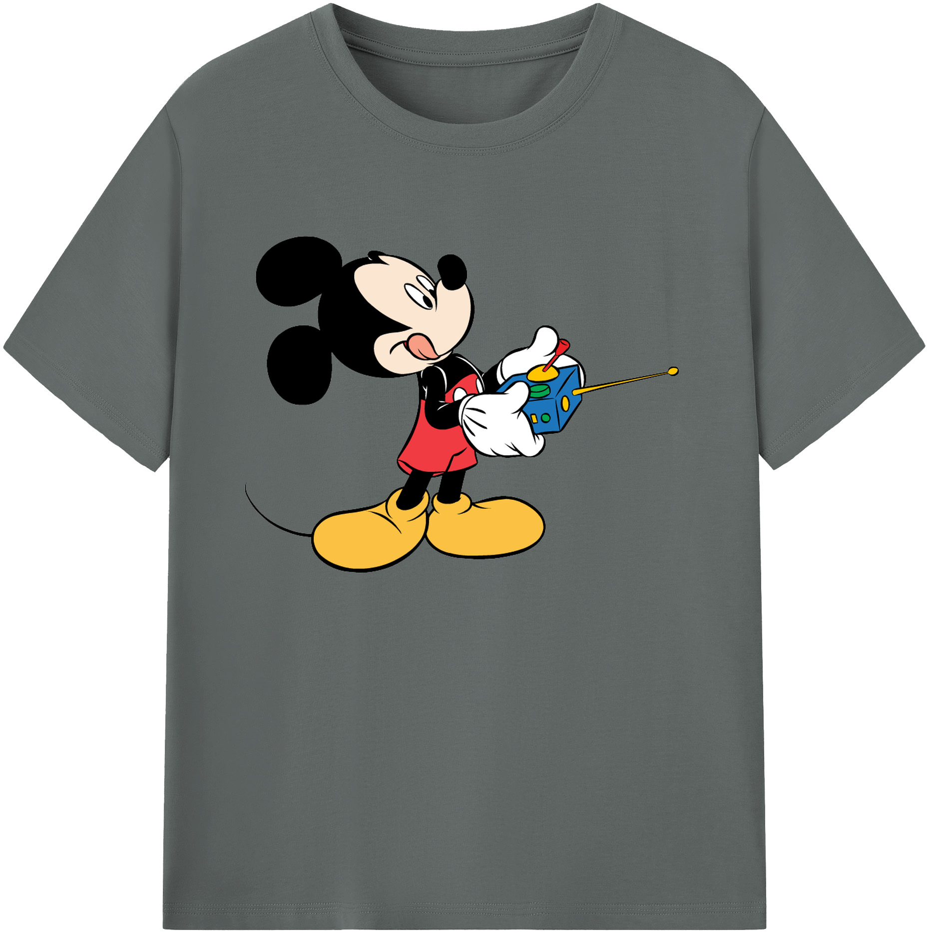 ミッキーマウス Mickey Mouse 綿100％ メンズ半袖Tシャツ｜肌触りやわらか＆通気性